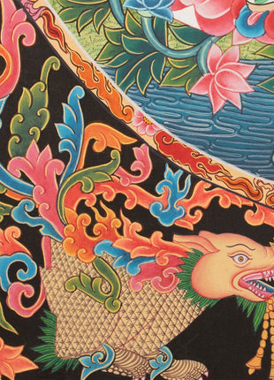 Newari Style Green Tara Thangka | Hand Painted Buddhist Art | Wall Decors