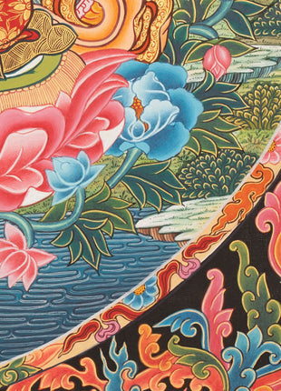 Newari Style Green Tara Thangka | Hand Painted Buddhist Art | Wall Decors
