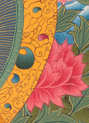 Original Hand-Painted Sakyamuni Buddha Thangka | Tibetan Wall Art for Relaxation