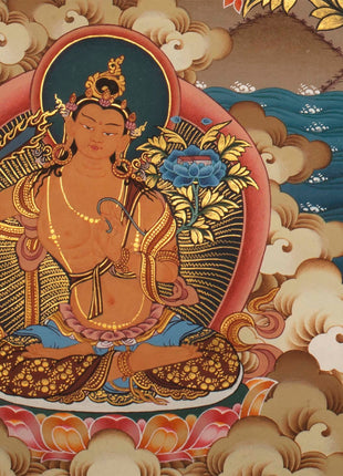 4 Armed Chenrezig Thangka | Yoga Meditation Canvas Art for your Peace