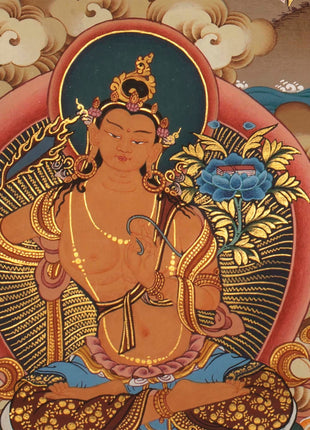 4 Armed Chenrezig Thangka | Yoga Meditation Canvas Art for your Peace