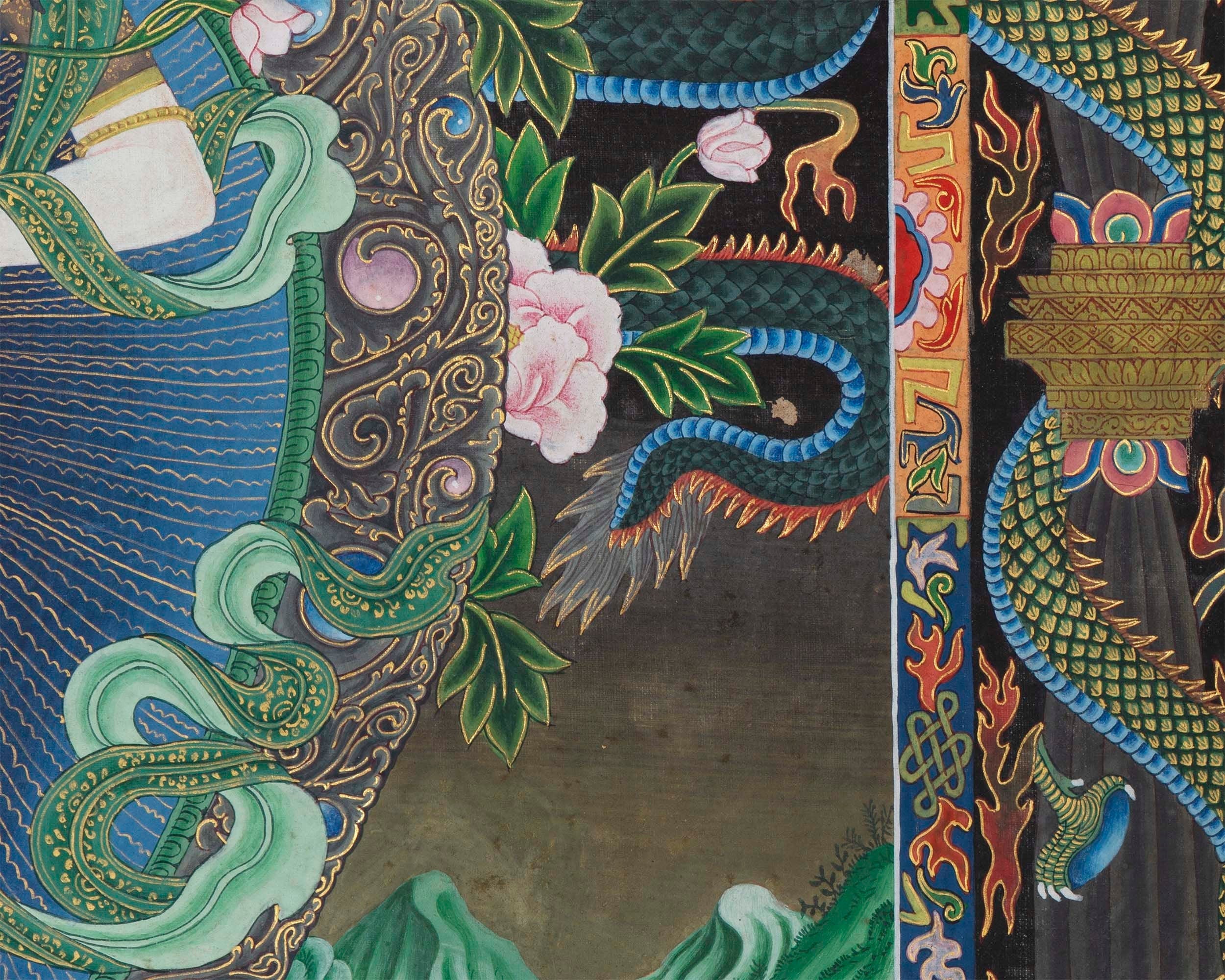 Padmapani Lokeshvara Tibetan Thangka | Paubha Art Meditation