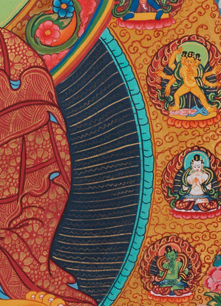 Gautama Buddha Thangka | Wall Decor | Tibetan Hand Painting