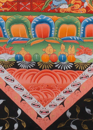 Kalachakra Deity Thangka Painting | Vintage Original Hand-Painted Thanka