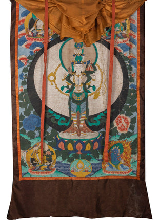 1000 Armed Avalokiteshvara | Old Antique Meditation Canvas Art