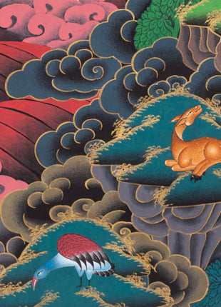Palden Lhamo Original Hand-Painted Buddhist Thangka |  Wall Decoration Painting