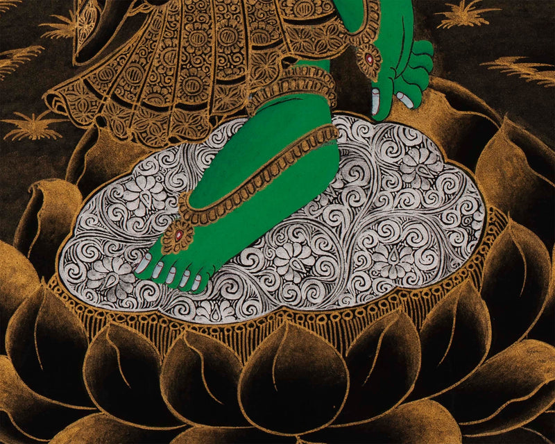 Green Tara Thangka | Tibetan Buddhism Thangka