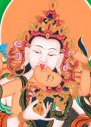Vajrasattva Shakti  |  High Quality Art on Cotton Canvas