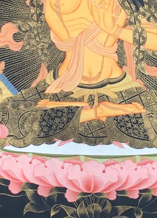 Bodhisattva Manjushri Thangka | Cotton Canvas Art  for Meditation and wall hanging