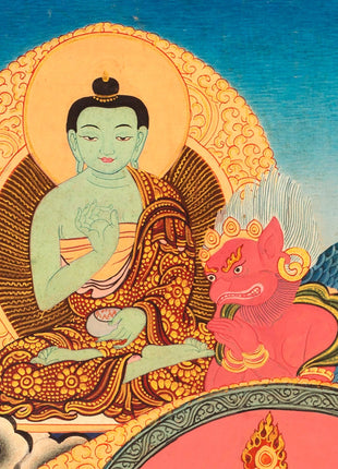 Buddhist Goddess Green Tara Thangka | Tibetan Traditional Art | Religious Wall Decoration
