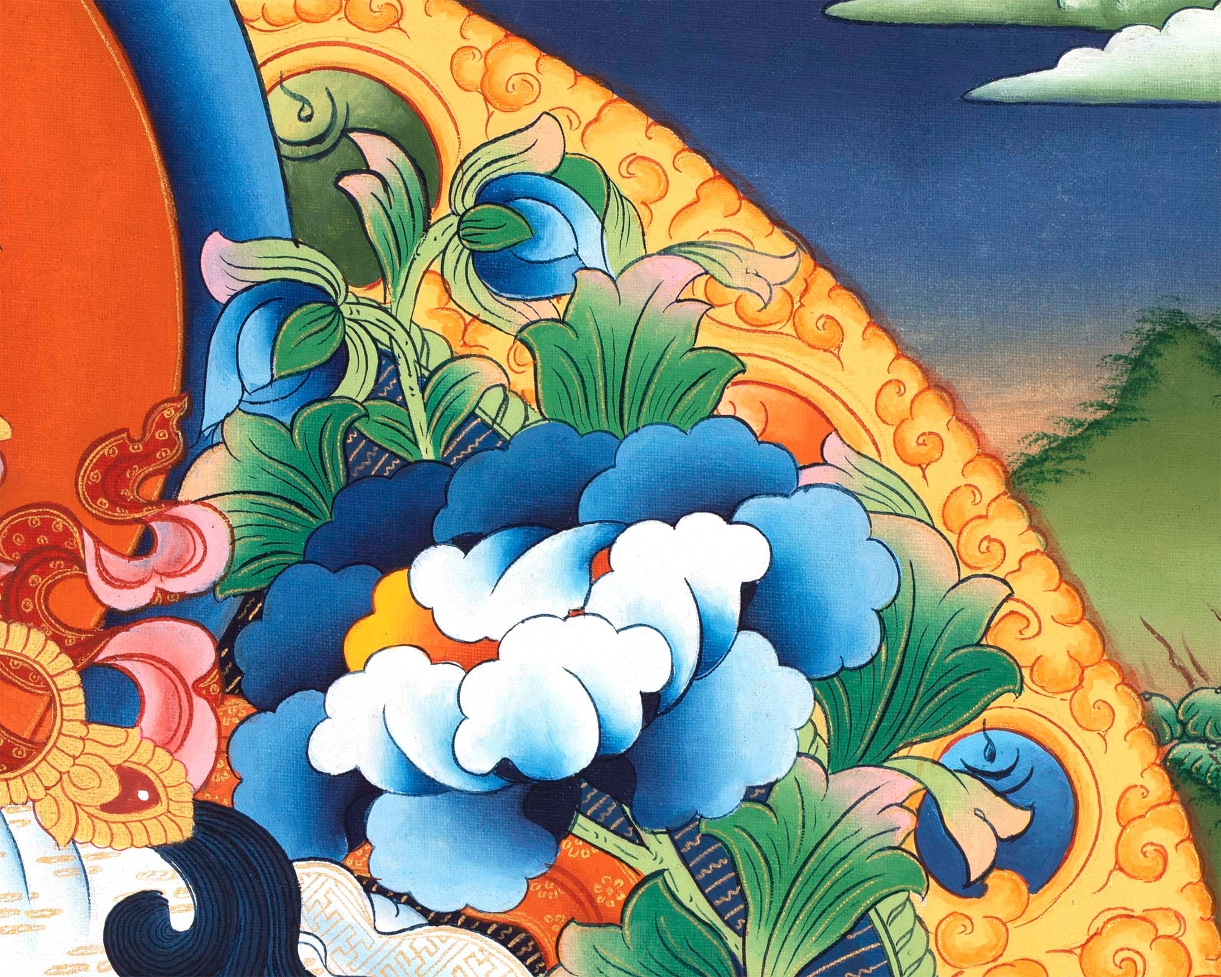 Green Tara Bodhisattva Thangka | Cotton Canvas Spiritual Art