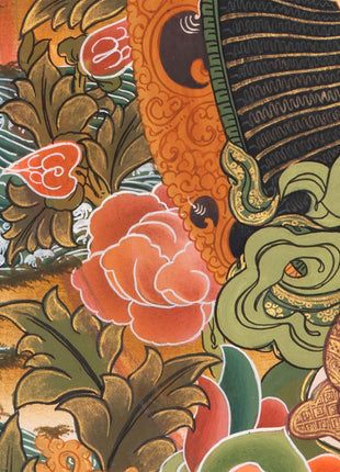 4 Armed Chenrezig | Avalokiteshvara Thangka Painting from Nepal