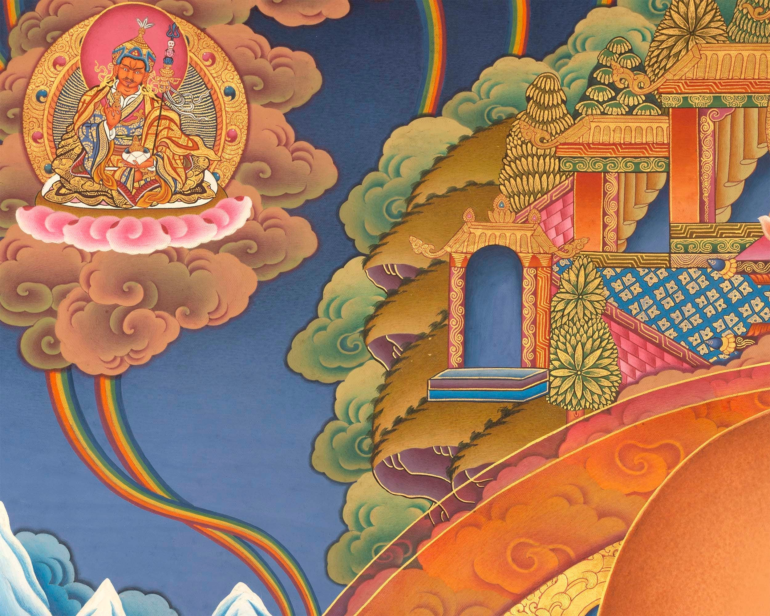 White Tara | Kwan Yin Female Goddess | Original Hand-Painted Tibetan Thangka