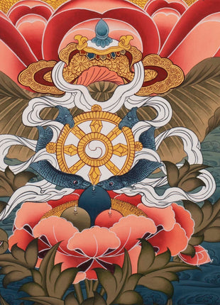 Large Arya Tara Tibetan Thangka | Mother Of Compassion And Wisdom