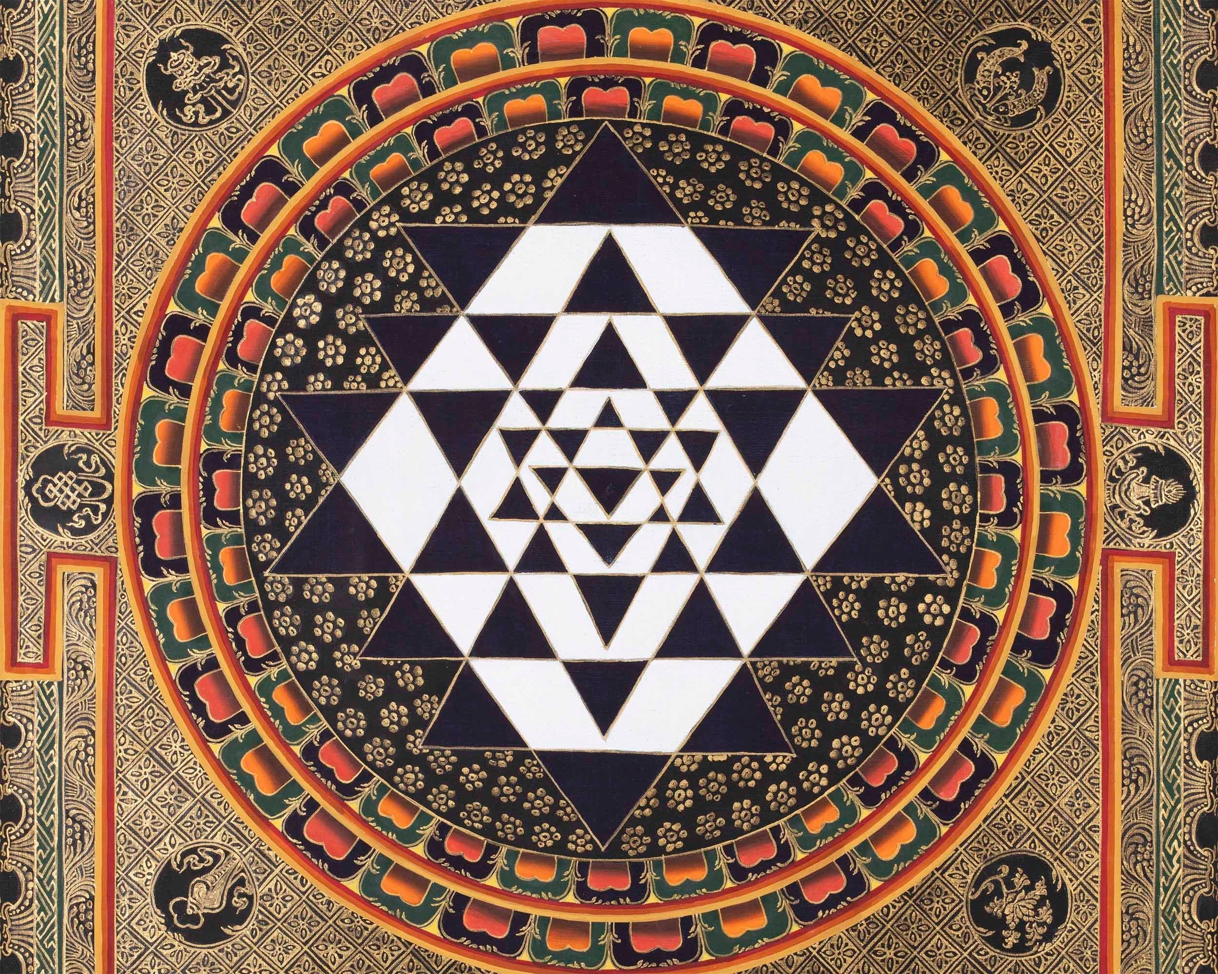 Shri Yantra Mandala Thangka | Art Painting for Meditation and Good Luck