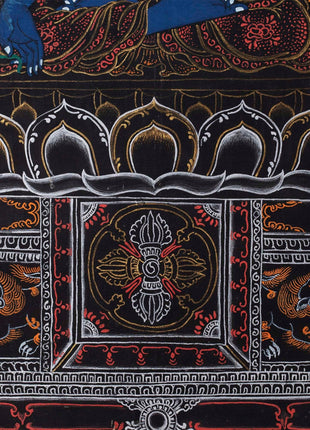 Healing Buddha Thangka | Medicine Buddha Art | Religious Wall Decoration