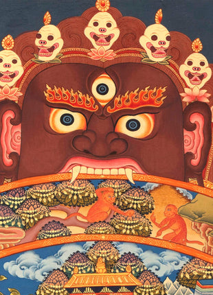 Tibetan Wheel Of Life Bhavachakra | Traditional Hand Painted Thangka