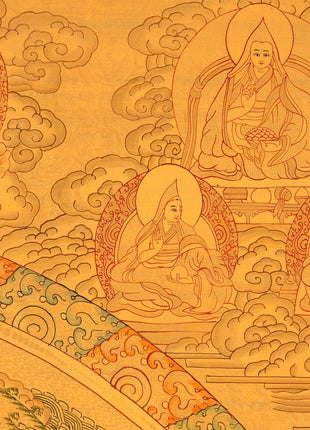 Full Gold Buddha Mandala | Original Hand-Painted Buddhist Wall Hanging Art