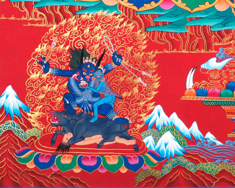 Namtose Thangka | Original Hand Painted Wealth Deity