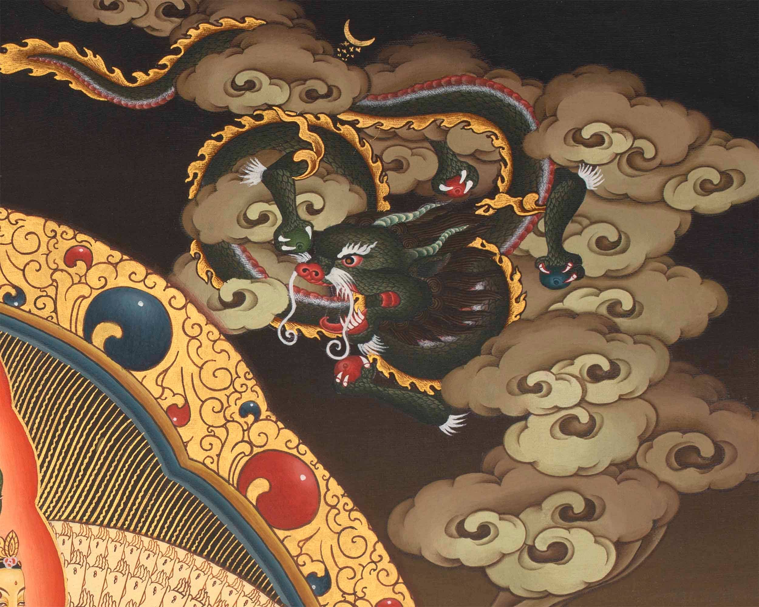 Original Hand painted Avalokiteshvara Thangka | Traditional Tibetan Artwork Painted