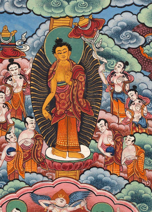 Buddha Life Story Vintage Thangka | Tibetan Buddhist Crafts Decoration