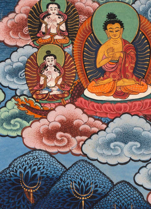 Buddha Life Story Vintage Thangka | Tibetan Buddhist Crafts Decoration