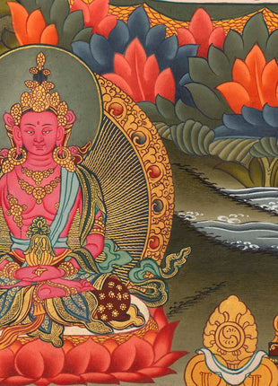 White Tara Original Hand-Painted Thangka | Kwan Yin Female Goddess