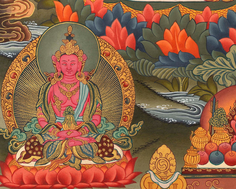 White Tara Original Hand-Painted Thangka | Kwan Yin Female Goddess