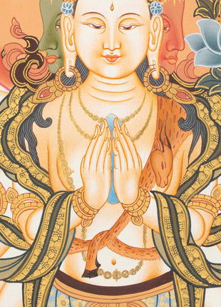 1000 Armed Bodhisattva Guanyin Chenrezig Thangka | Avalokiteshvara Thangka