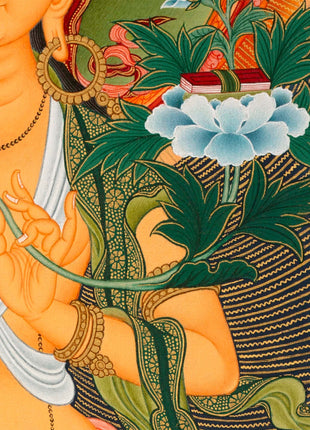 Boddhisattva Manjushri Original Thangka | Vajrayana Buddhism