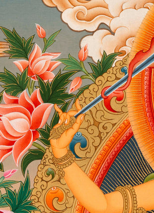 Boddhisattva Manjushri Original Thangka | Vajrayana Buddhism