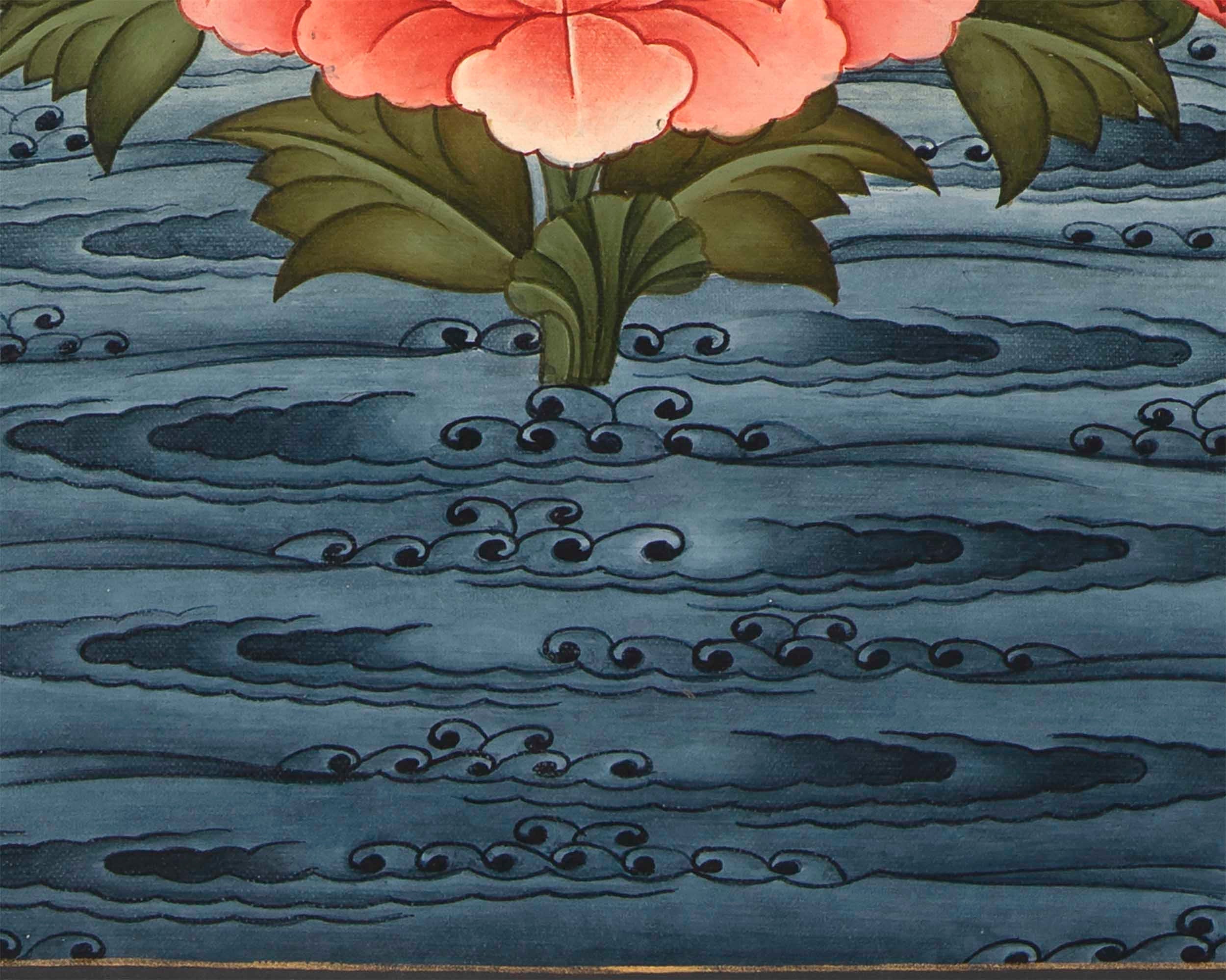 Traditional Vajrasattva Shakti Thangka | Wall hanging Decoration | Religious Art