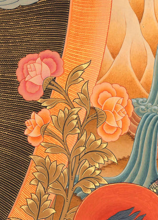 Standing White Tara Mother Goddess Healing Thangka Painting |  Wall hanging Decoration for Positivity