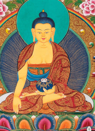 108 Seated Buddha Thangka | Yoga Meditation Canvas Art for your Peace and wellbeing