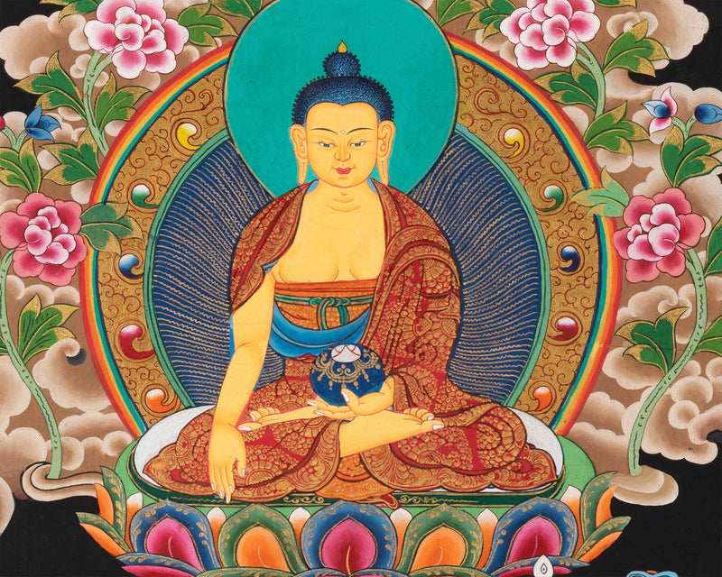 108 Seated Buddha Thangka | Yoga Meditation Canvas Art for your Peace and wellbeing