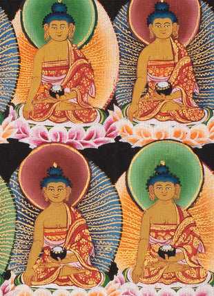 108 Seated Buddha Thangka | Yoga Meditation Canvas Art for your Peace and wellbeing