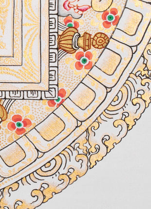 Medicine Buddha Painting |  Meditation Canvas Art Mandala