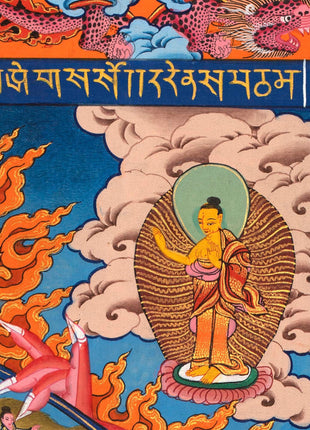 Bhavachakra Thangka | Original Hand painted Wheel of Life Mandala