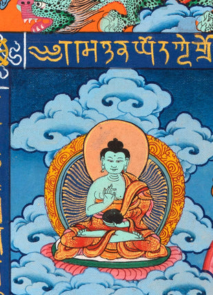 Bhavachakra Thangka | Original Hand painted Wheel of Life Mandala