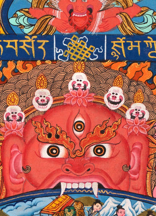Bhavachakra Thangka | Original Hand painted Wheel of Life Mandala