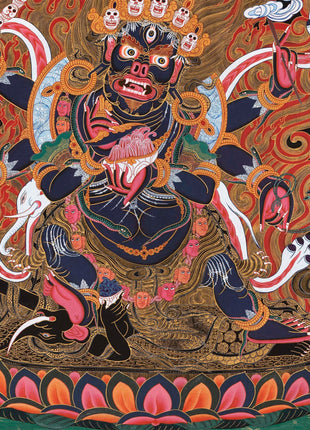 6 Armed Dharmapala Mahakala |  Spiritual Art for Altar space