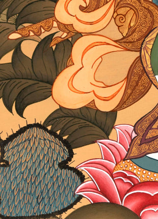 Goddess Green Tara | Small Size Tibetan Thangka Wall Decoration Painting