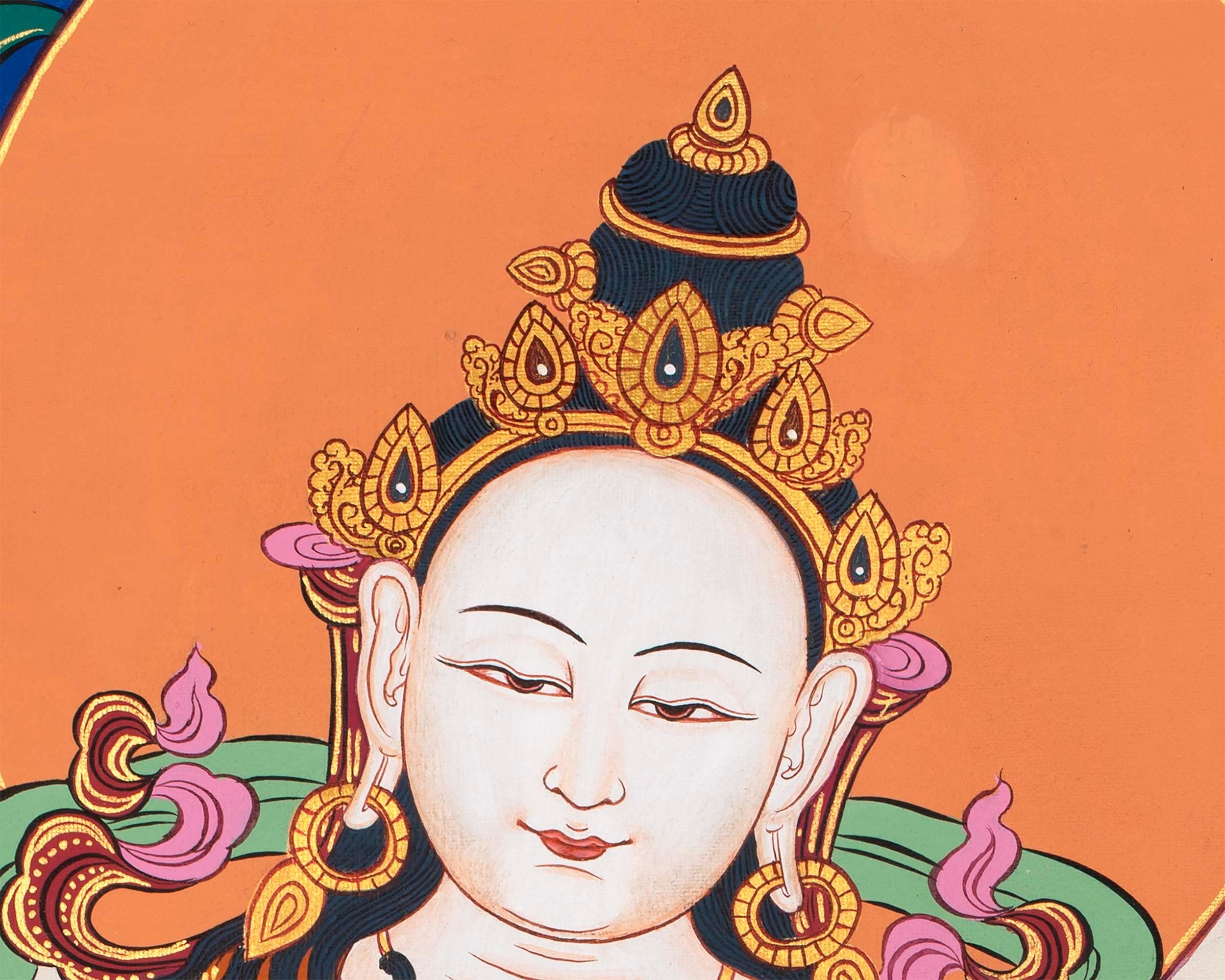 Vajrasattva Lamrim Thangka  |  Spiritual Art For Yoga Meditation |  Buddhist Prayer For mindfulness Practice
