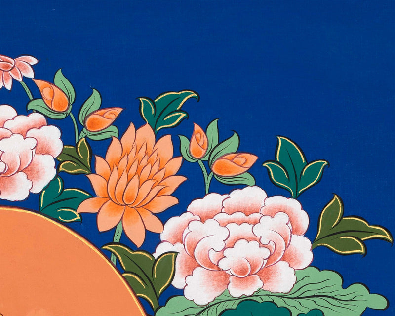 Vajrasattva Lamrim Thangka  |  Spiritual Art For Yoga Meditation |  Buddhist Prayer For mindfulness Practice