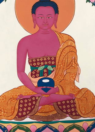 Red Amitabha Buddha | Wall hanging Decoration