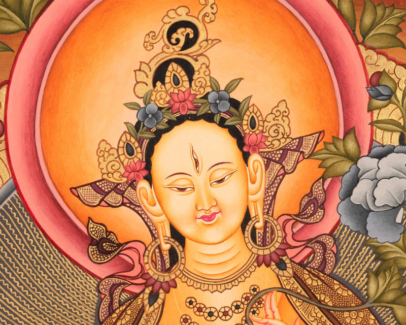 White Tara Goddess Thangka  | Mindfulness Meditation