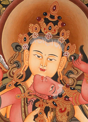 Vajrasattva Dorje Sempa Shakti  YabYum Thangka | The Union Of Compassion And Wisdom | Wall hanging Decoration