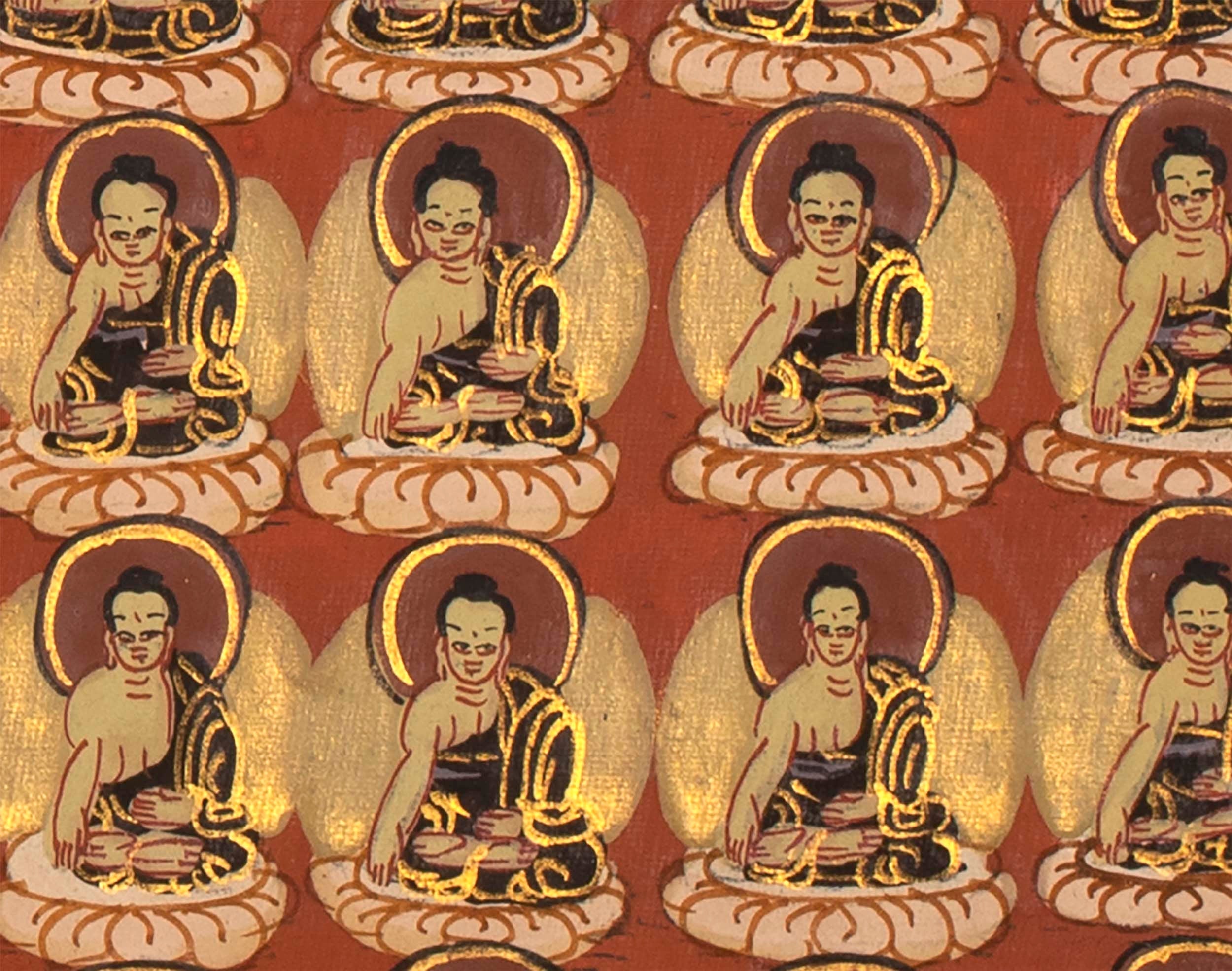 Handmade Buddha Shakyamuni | Thangka Painting Nepal | Wall Hanging Art