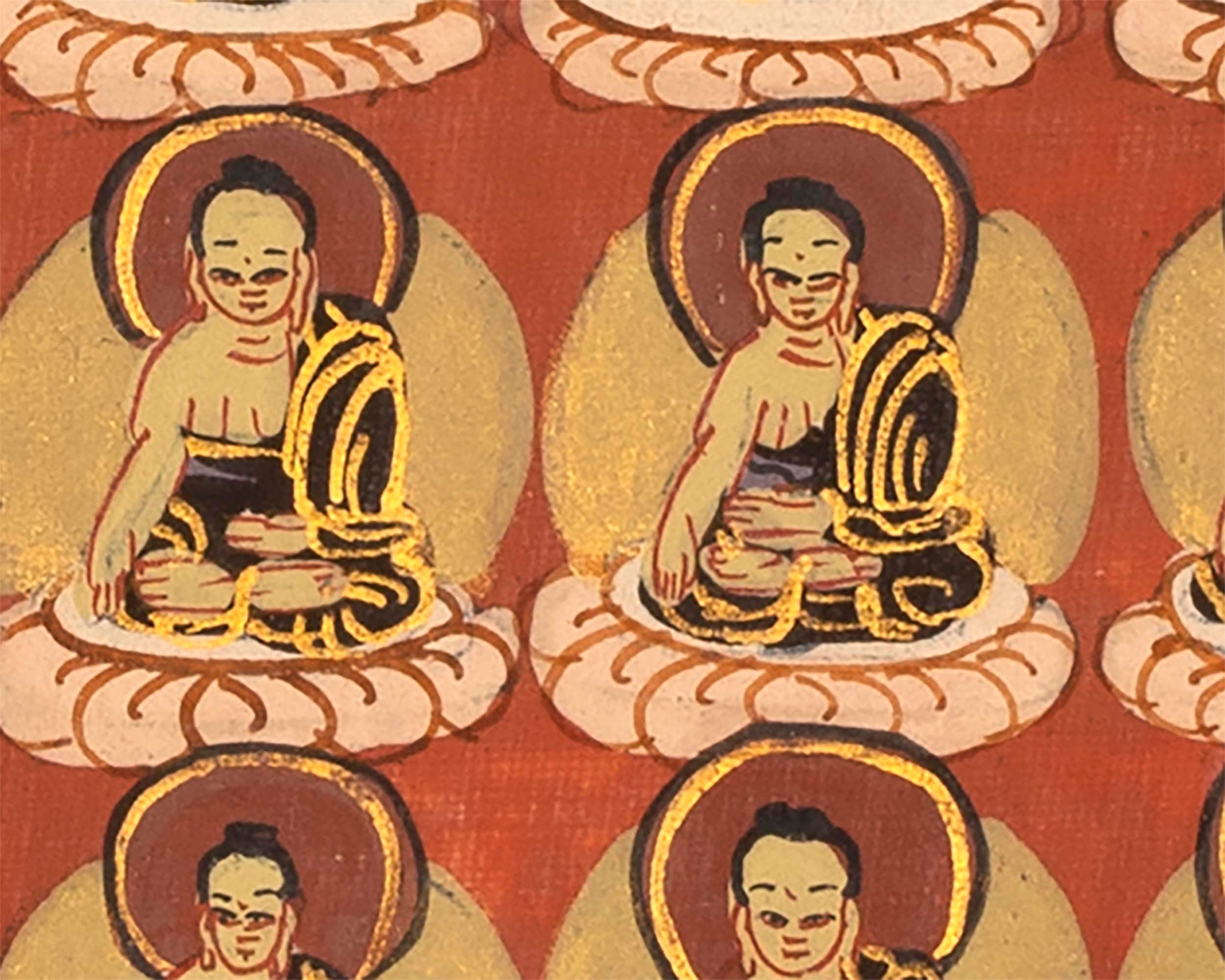 Handmade Buddha Shakyamuni | Thangka Painting Nepal | Wall Hanging Art