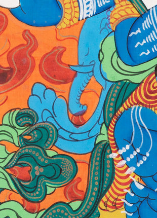 Kalabhairava Thangka | Six Armed Mahakala Tibetan Buddhist Deity